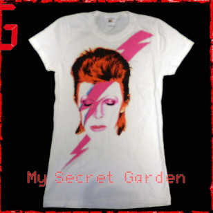 David Bowie - Aladdin Sane Official T Shirt ( Women M )Minor Defect  ***READY TO SHIP from Hong Kong***
